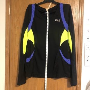 Large Fila Long Sleeve Workout Top